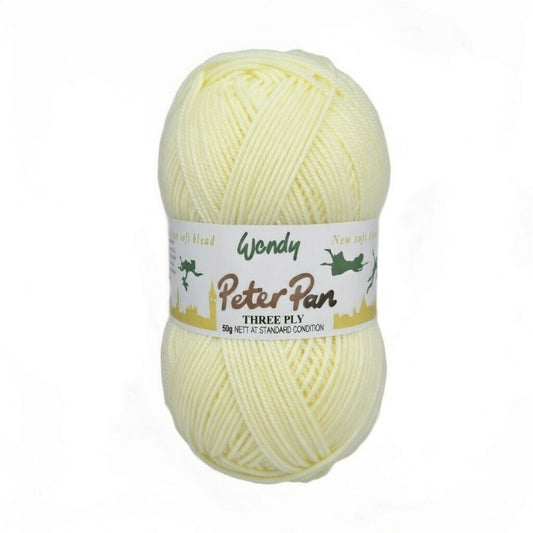 Wendy - Peter Pan - 3Ply Yarn - 50g Ball - 303 Lemon