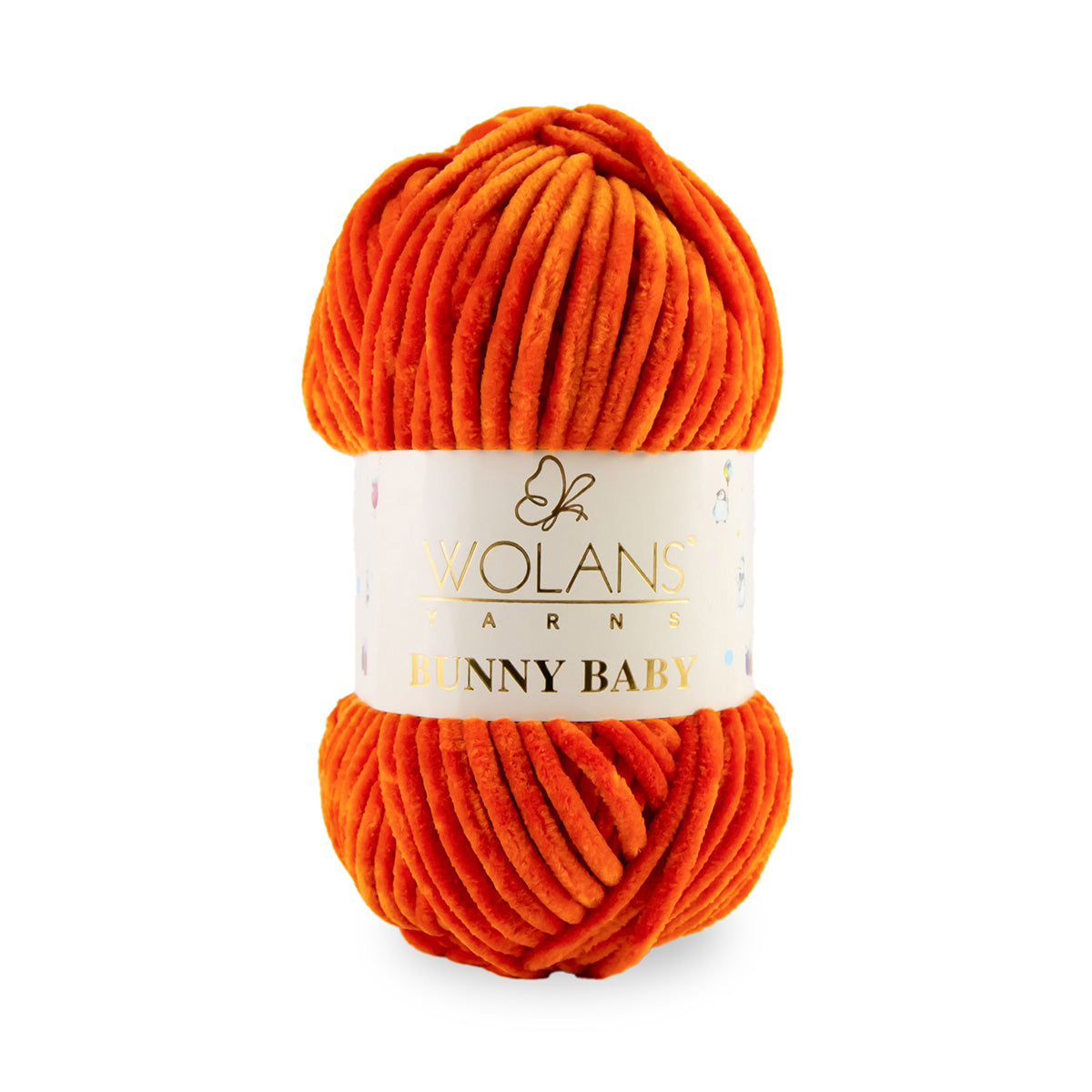 Wolans Bunny Baby - Chunky Chenille Yarn - Pack of 5 x 100g Balls - Gold Fish