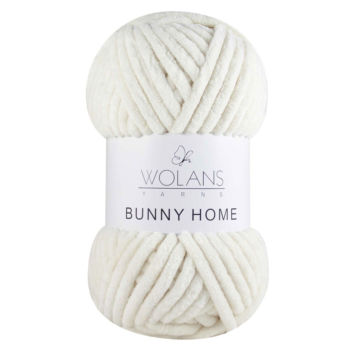 Wolans Bunny Home - Super Chunky Chenille Yarn - Pack of 5 x 200g Balls - Cream