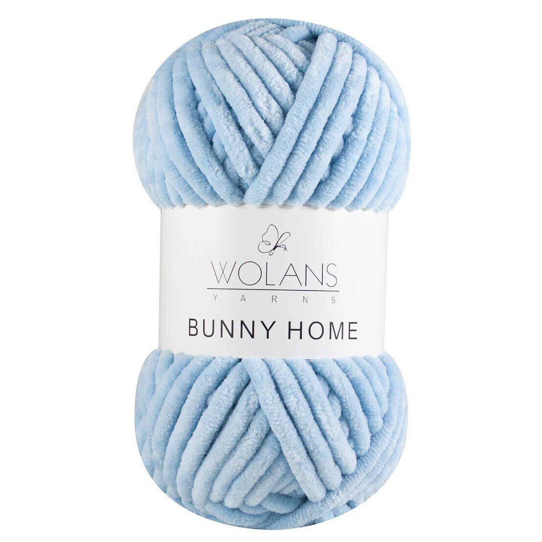 Wolans Bunny Home - Super Chunky Chenille Yarn - Pack of 5 x 200g Balls - Light Blue