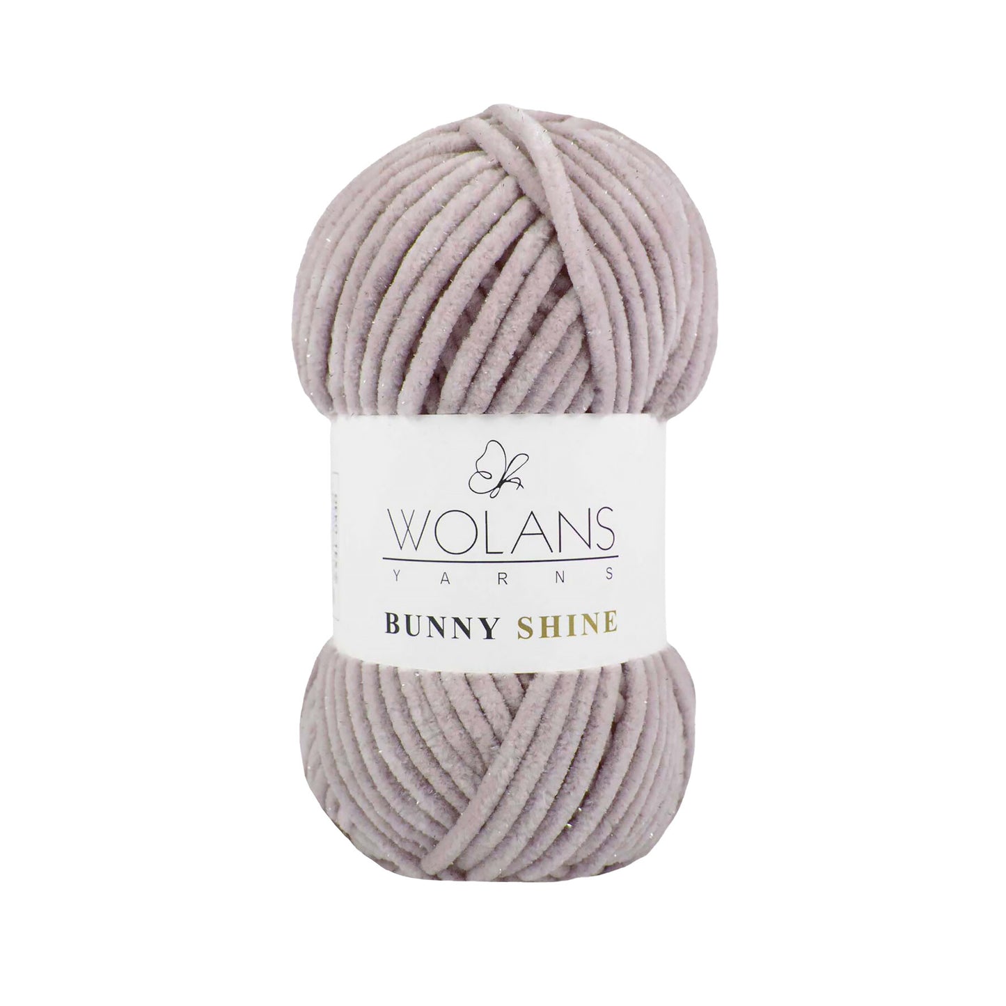 Wolans Bunny Shine - Chunky Glitter Chenille Yarn - Pack of 5 x 100g Balls - Rock