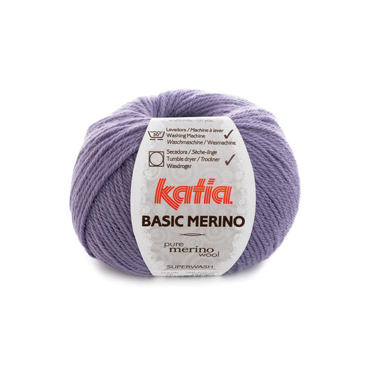 Katia - Basic Merino Wool - Superwash - 50g Ball - 76 Lilac