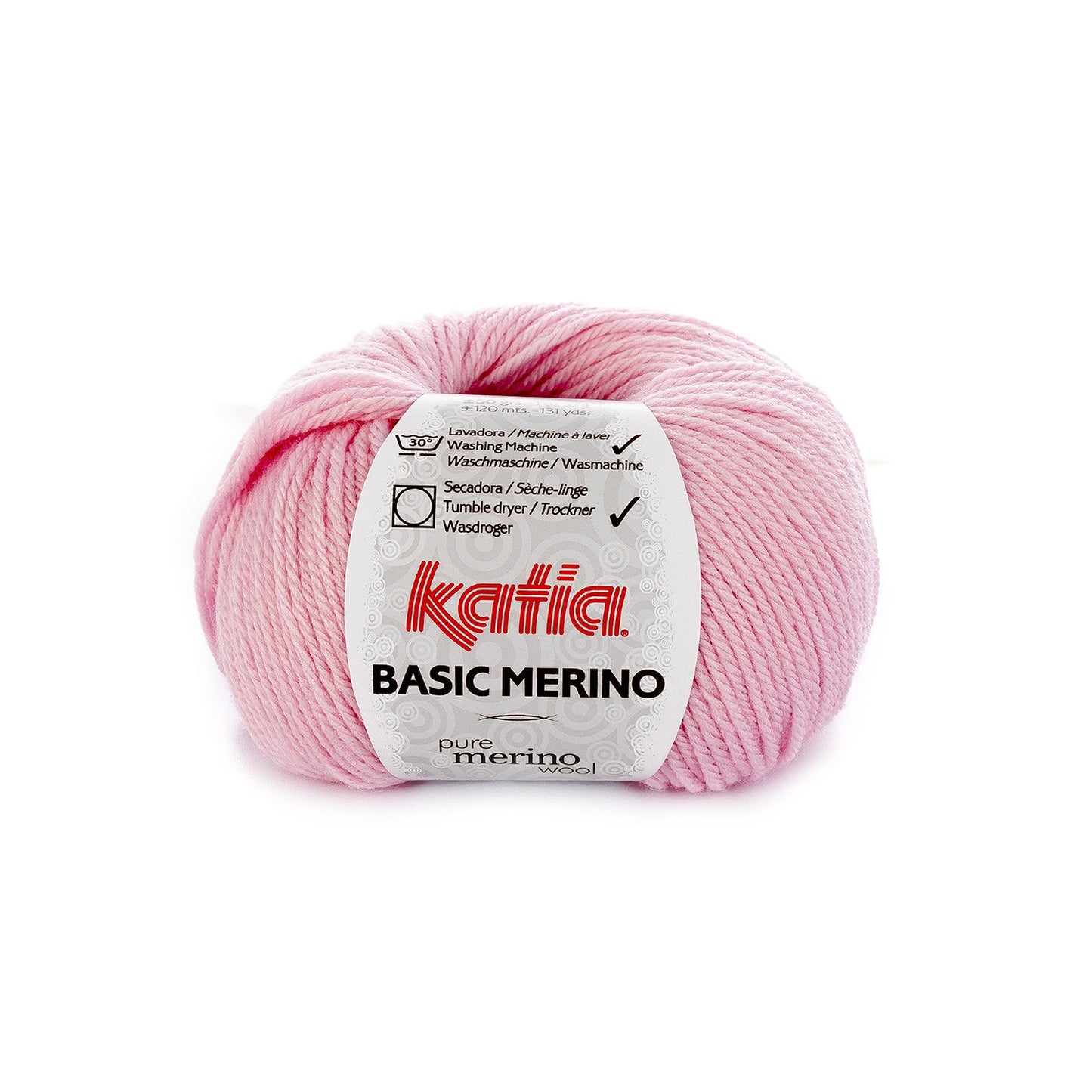 Katia - Basic Merino Wool - Superwash - 50g Ball - 25 Rose Pink