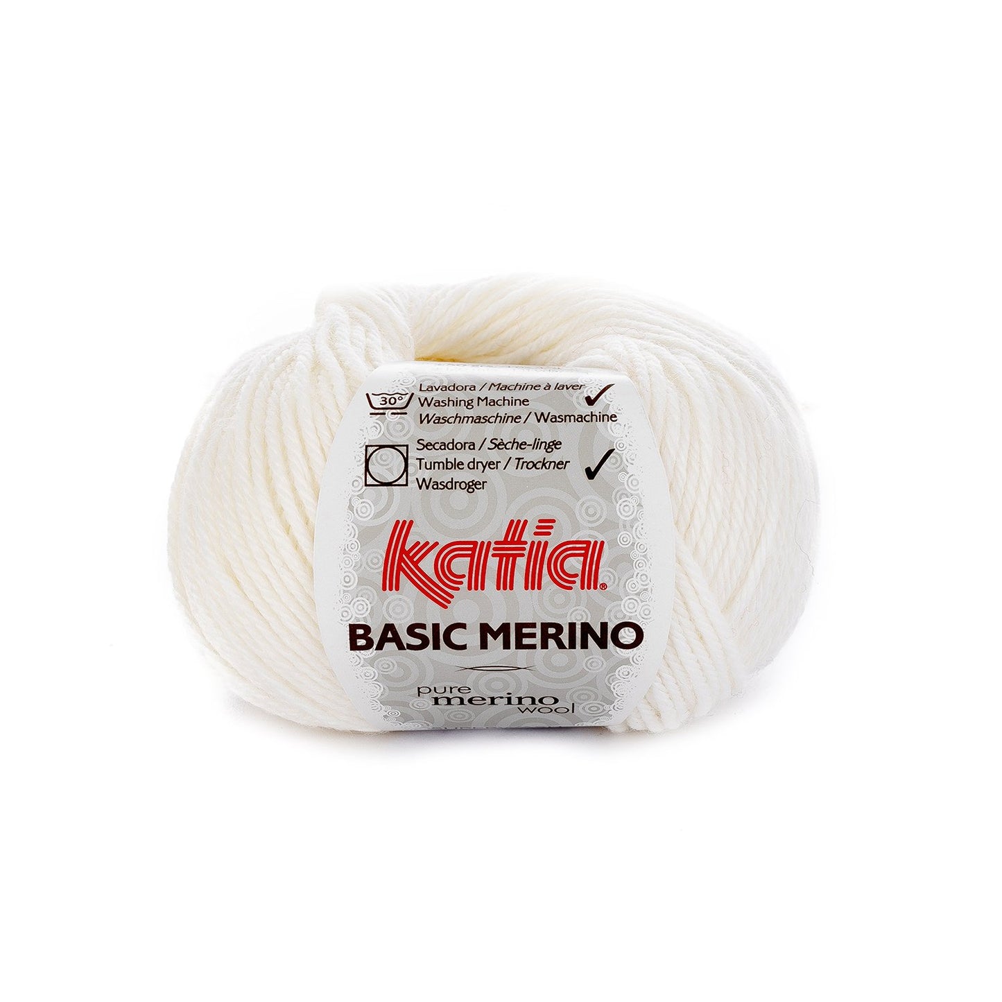 Katia - Basic Merino Wool - Superwash - 50g Ball - 01 White