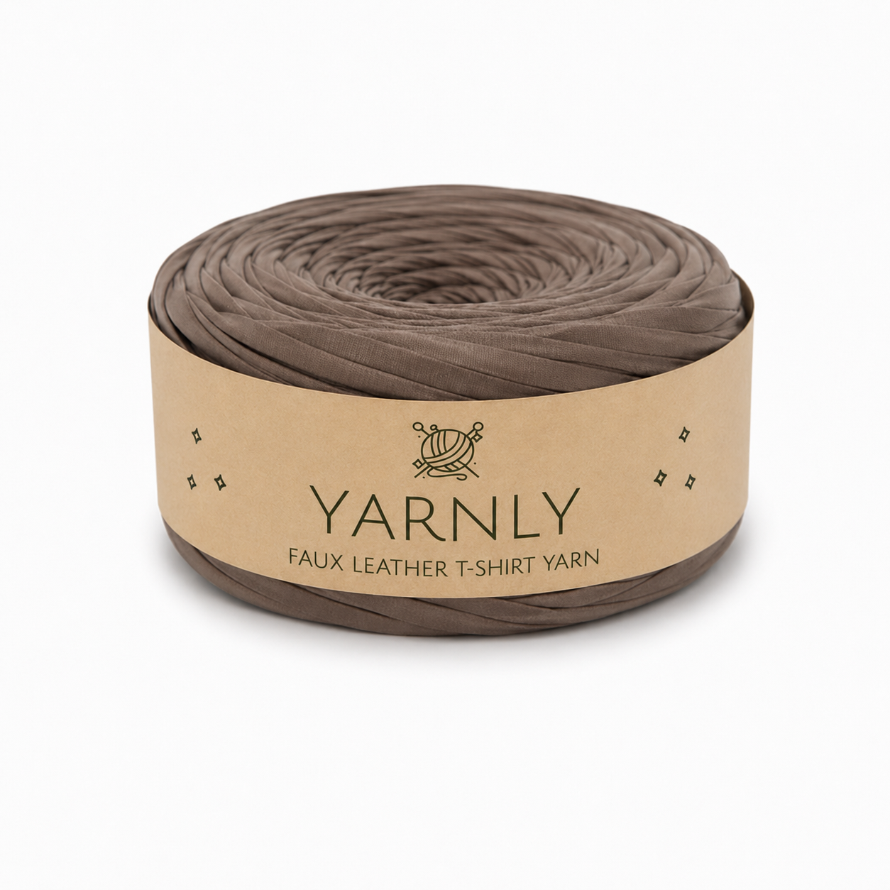 Yarnly - Faux Leather T-Shirt Yarn - 100g Ball - Tan