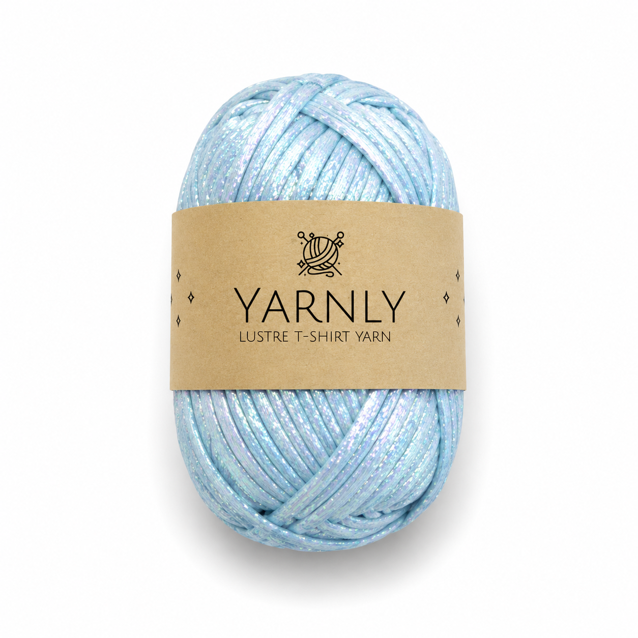 Yarnly - Lustre T-Shirt Yarn - 100g Ball - Iridescent Pale Blue