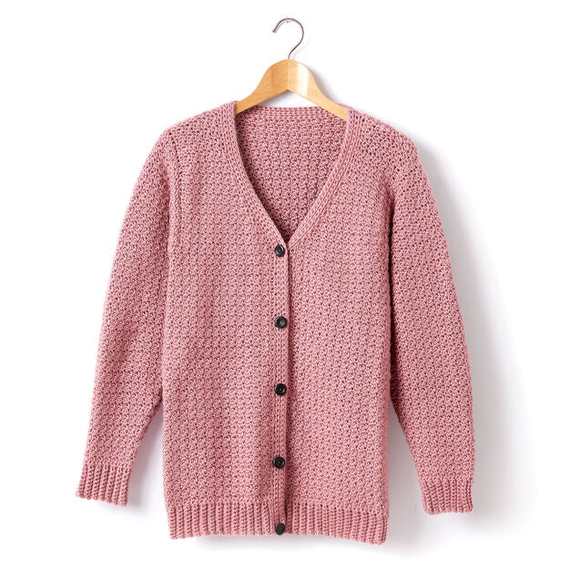 Caron - Free Downloadable Pattern - Crochet Adult's V Neck Cardigan