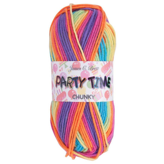 James C. Brett - Party Time - Chunky - 100g Ball - PT1