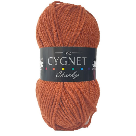 Cygnet Yarns - Chunky Wool - 100g Ball - 742 Pumpkin