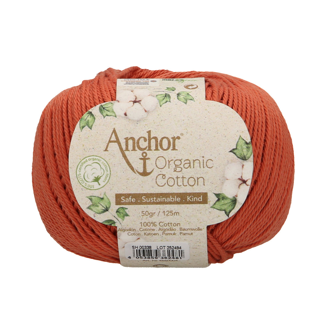 Anchor - Organic Cotton - 50g Ball - Red Dunes