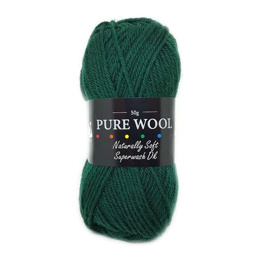 Cygnet Yarns - Pure Wool Superwash DK - 50g Ball - Tartan Green