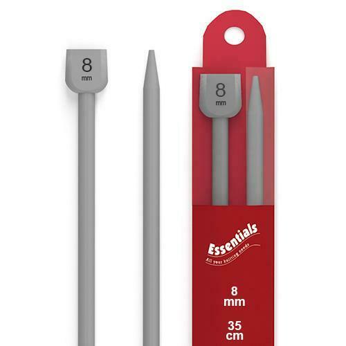 Whitecroft Essentials - 35cm Knitting Needles Pins Single Point - 8mm / UK0