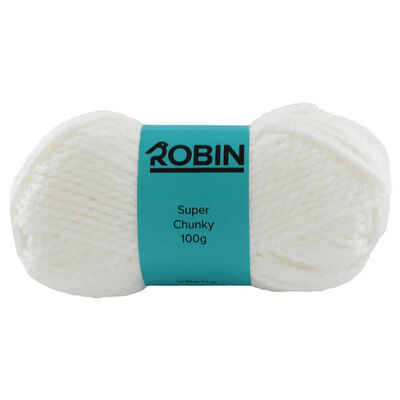 Robin - Super Chunky Yarn - 100g Ball - White