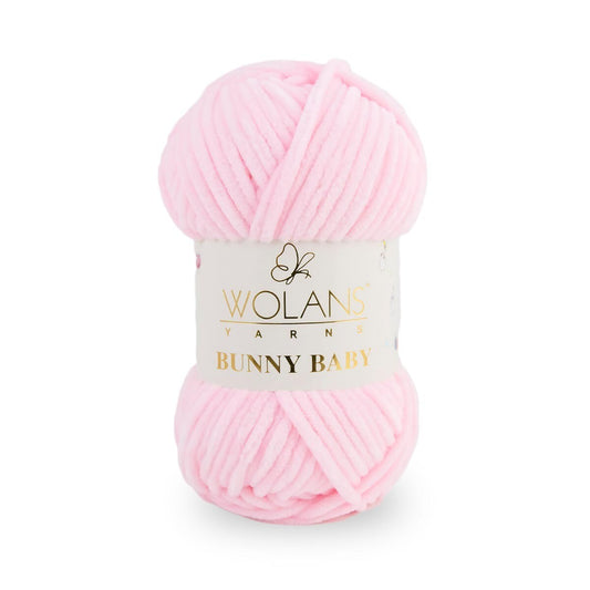 Wolans Bunny Baby - Chunky Chenille Yarn - Pack of 5 x 100g Balls - Pink