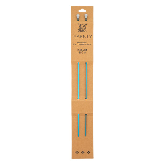 Yarnly - Aluminium Knitting Needles - Single Pointed - 2.25mm x 35cm