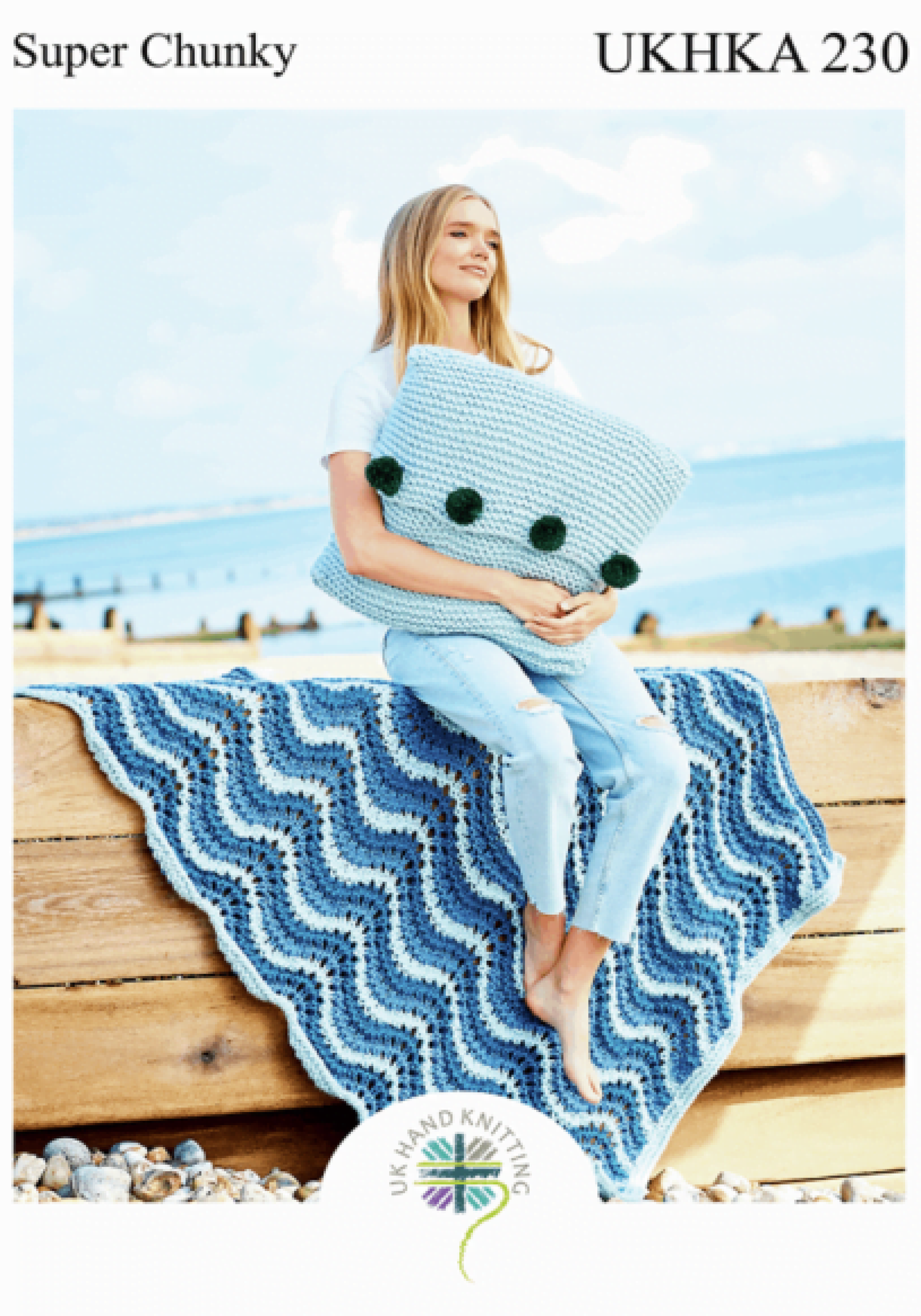 UKHKA - Multi Knitting Pattern - UKHKA 230 - Throw and Cushion