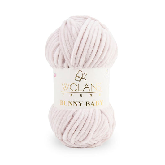 Wolans Bunny Baby - Chunky Chenille Yarn - Pack of 5 x 100g Balls - Powder