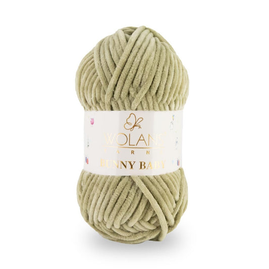 Wolans Bunny Baby - Chunky Chenille Yarn - Pack of 5 x 100g Balls - Camel