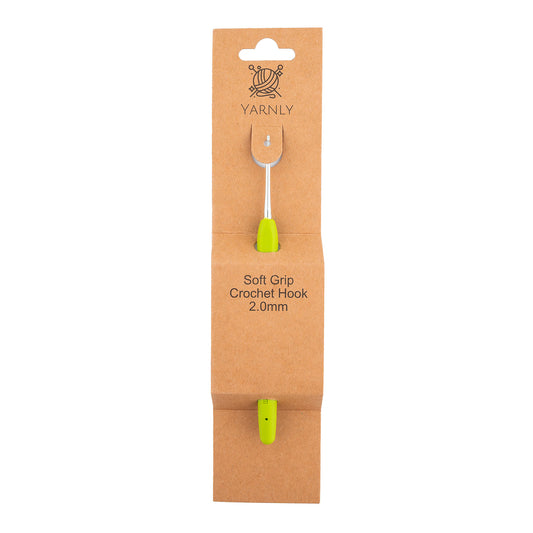 Yarnly - Soft Grip Ergonomic Crochet Hook - 2mm