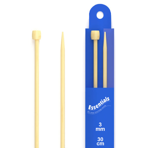 Whitecroft Essentials Bamboo Knitting Pins (30cm | 3.0mm)