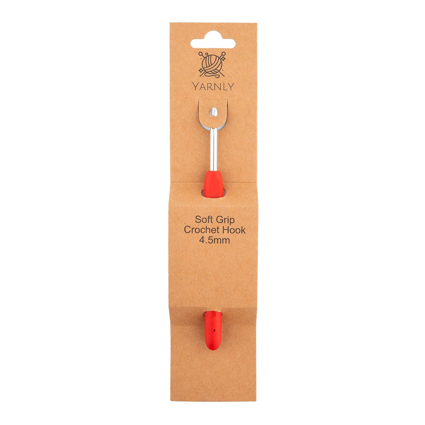 Yarnly - Soft Grip Ergonomic Crochet Hook - 4.5mm