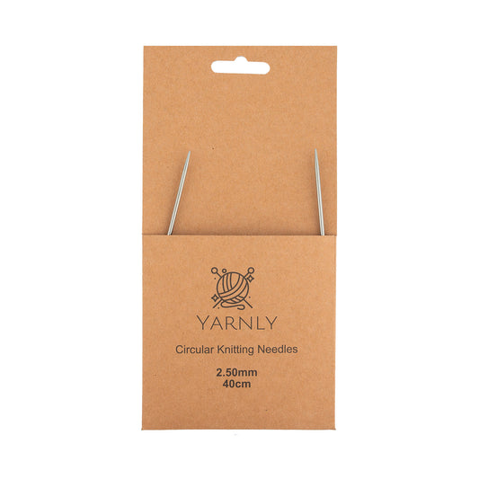 Yarnly - Circular Needles - 40cm Long - 2.5mm