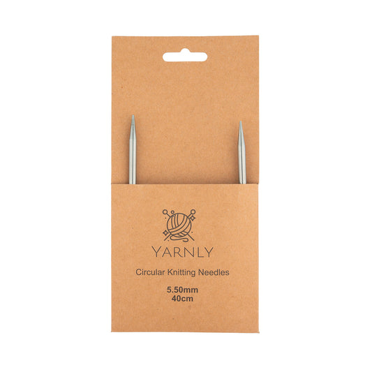 Yarnly - Circular Needles - 40cm Long - 5.5mm