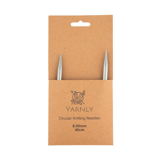 Yarnly - Circular Needles - 40cm Long - 8mm