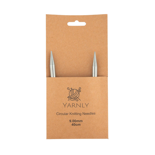 Yarnly - Circular Needles - 40cm Long - 9mm