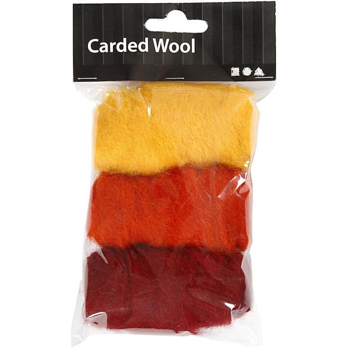 Creativ - Felting Wool - 3 x 10g Balls - Orange Harmony