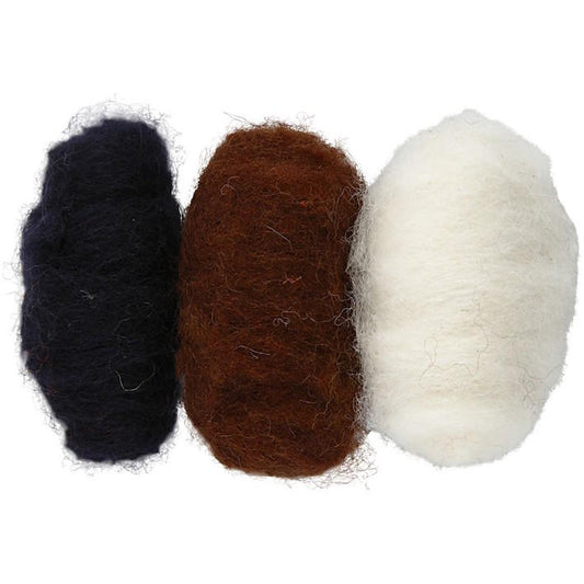 Creativ - Felting Wool - 3 x 10g Balls - Brown Harmony