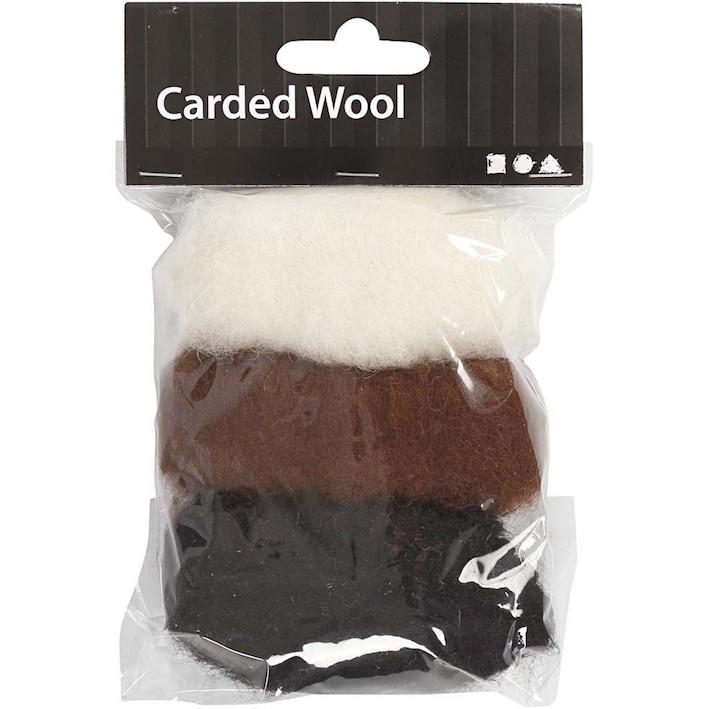 Creativ - Felting Wool - 3 x 10g Balls - Brown Harmony