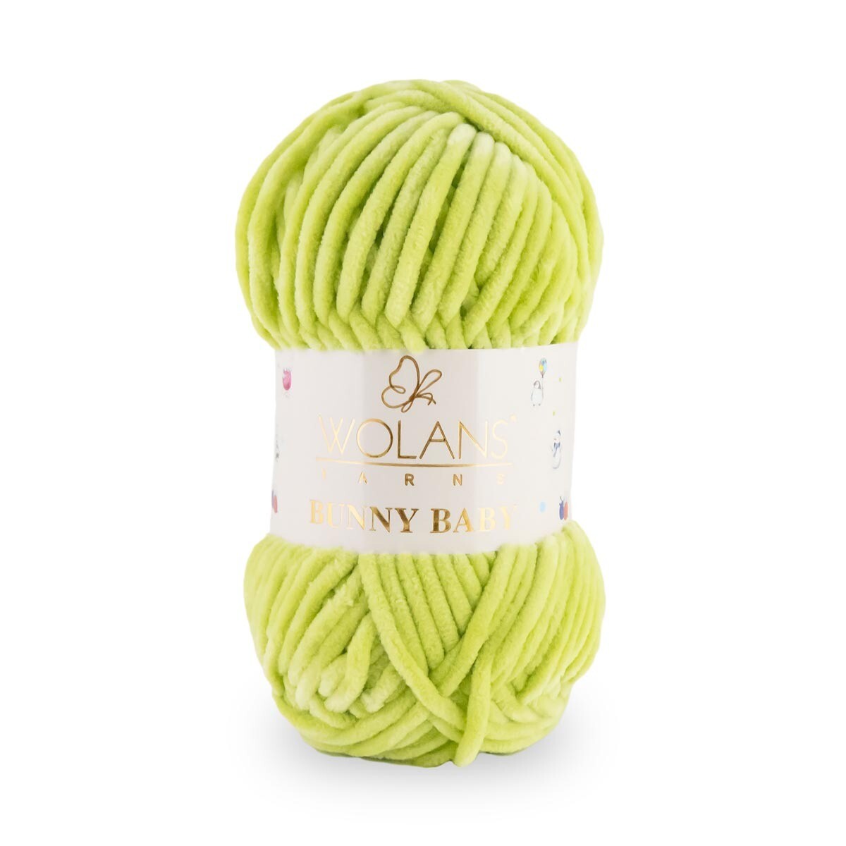 Wolans Bunny Baby - Chunky Chenille Yarn - Pack of 5 x 100g Balls - Pistachio