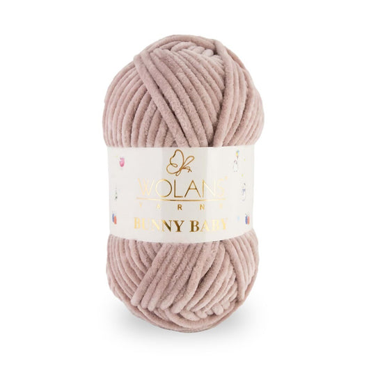 Wolans Bunny Baby - Chunky Chenille Yarn - Pack of 5 x 100g Balls - Dark Powder