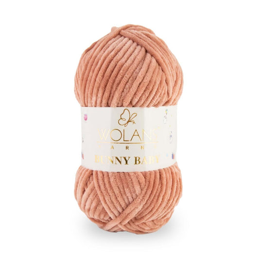 Wolans Bunny Baby - Chunky Chenille Yarn - Pack of 5 x 100g Balls - Rosewood