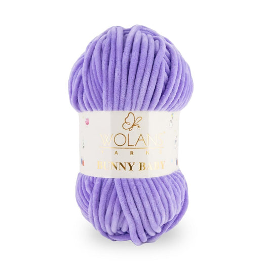 Wolans Bunny Baby - Chunky Chenille Yarn - Pack of 5 x 100g Balls - Viola