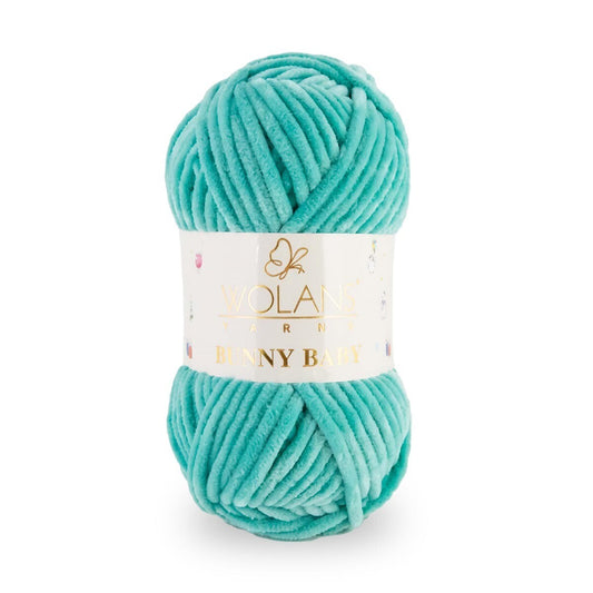 Wolans Bunny Baby - Chunky Chenille Yarn - Pack of 5 x 100g Balls - Emerald