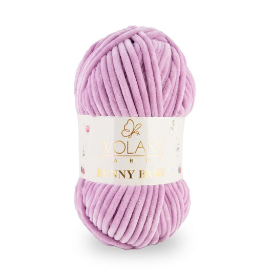 Wolans Bunny Baby - Chunky Chenille Yarn - Pack of 5 x 100g Balls - Mauve