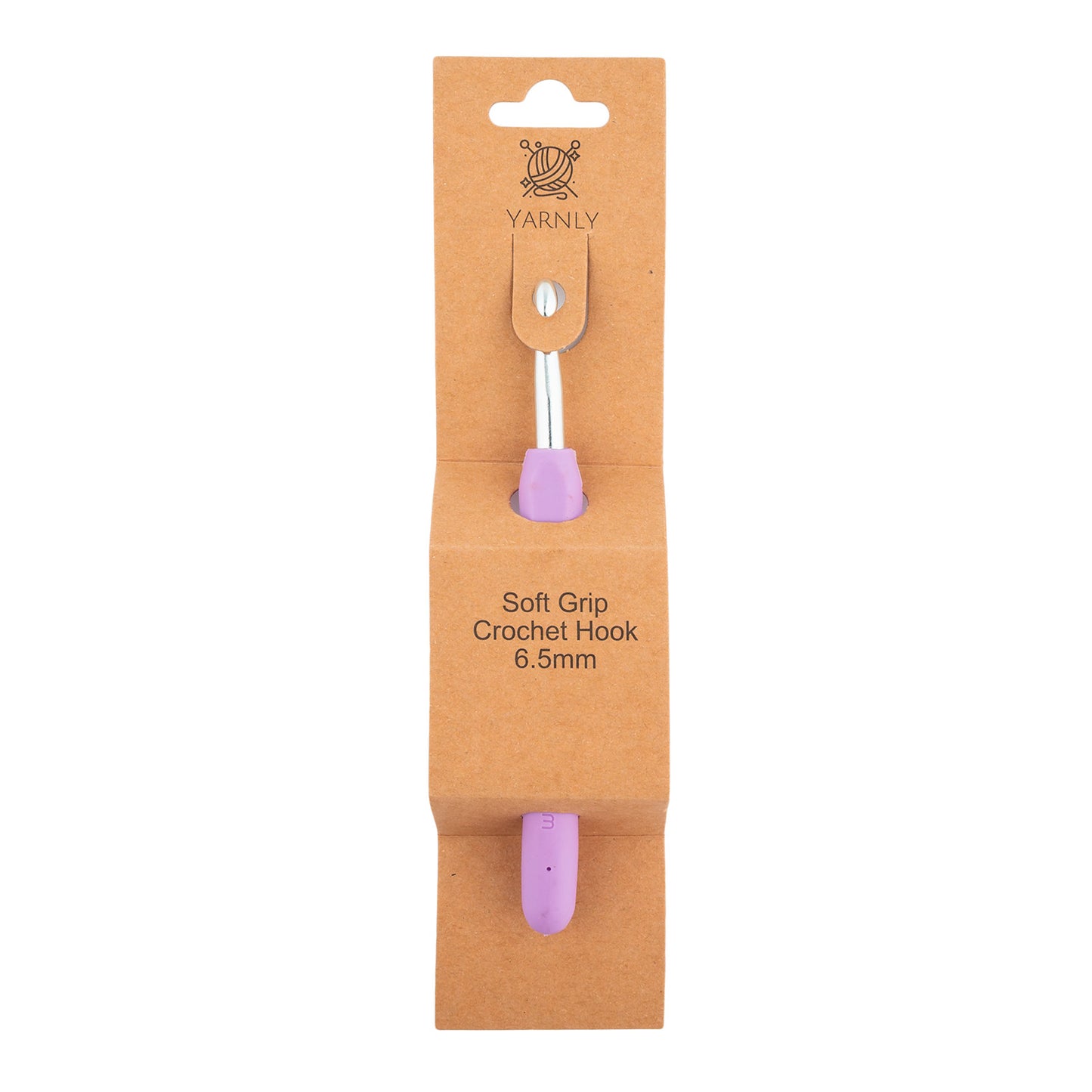Yarnly - Soft Grip Ergonomic Crochet Hook - 6.5mm