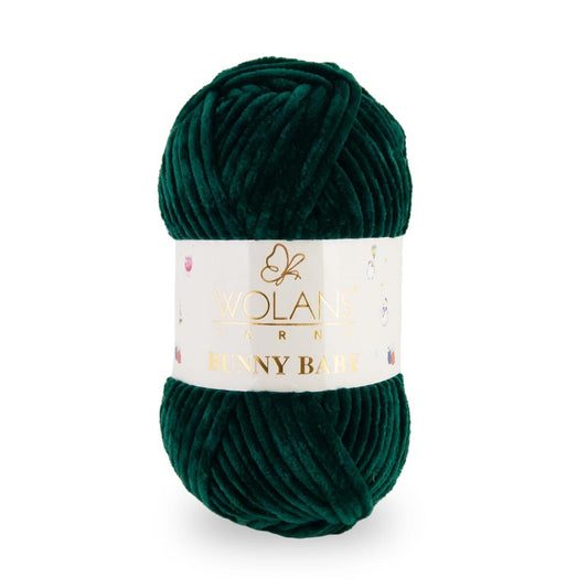 Wolans Bunny Baby - Chunky Chenille Yarn - Pack of 5 x 100g Balls - Teal