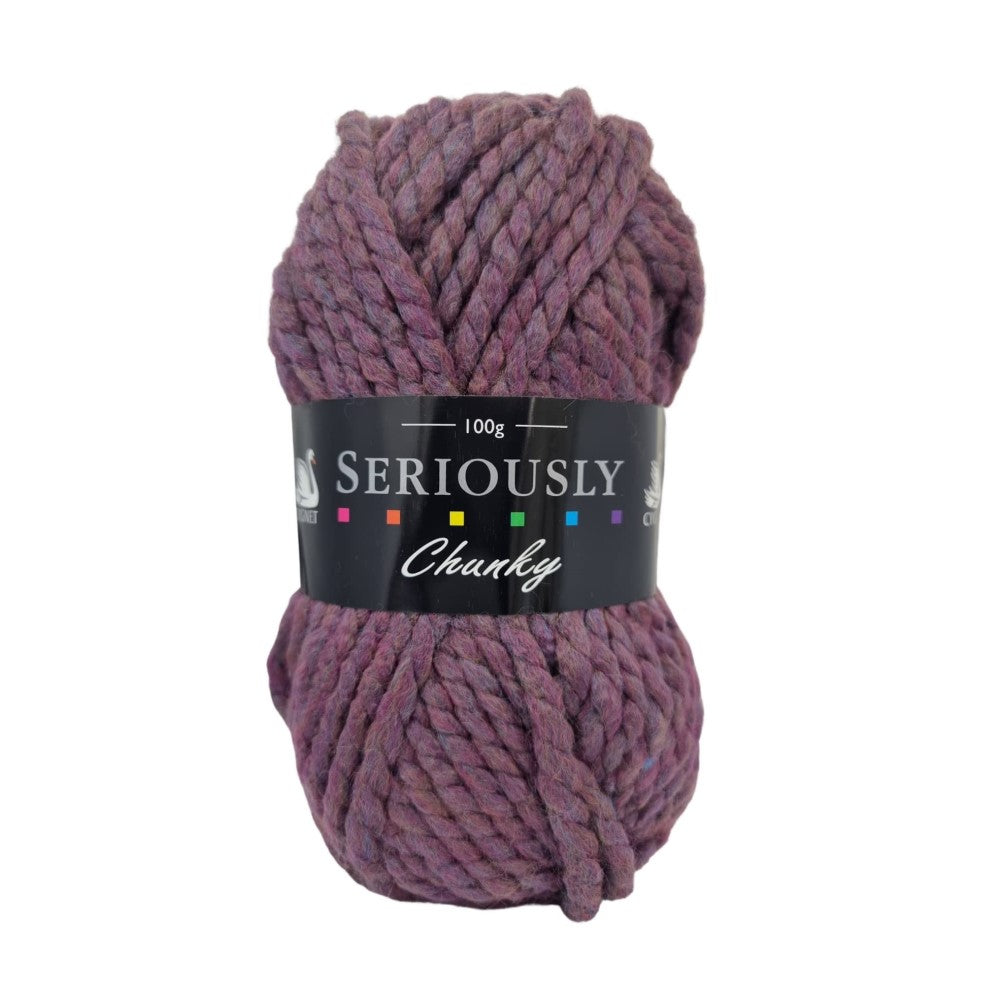 Cygnet - Seriously Chunky - Super Chunky Yarn - 100g Ball - 306 Plum