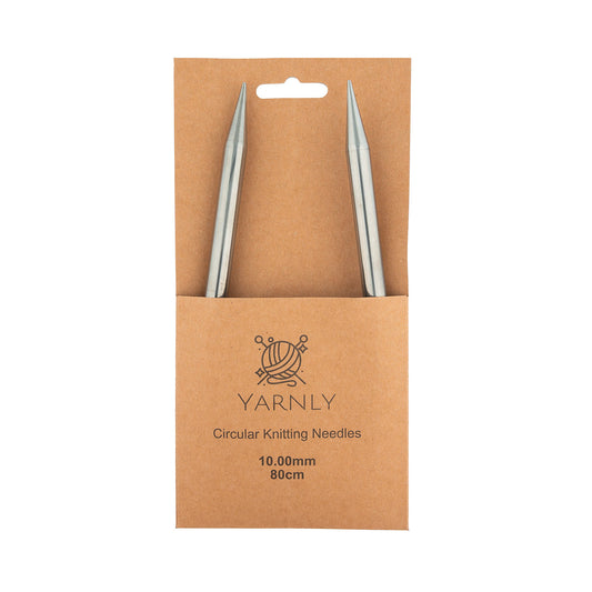Yarnly - Circular Needles - 80cm Long - 10mm