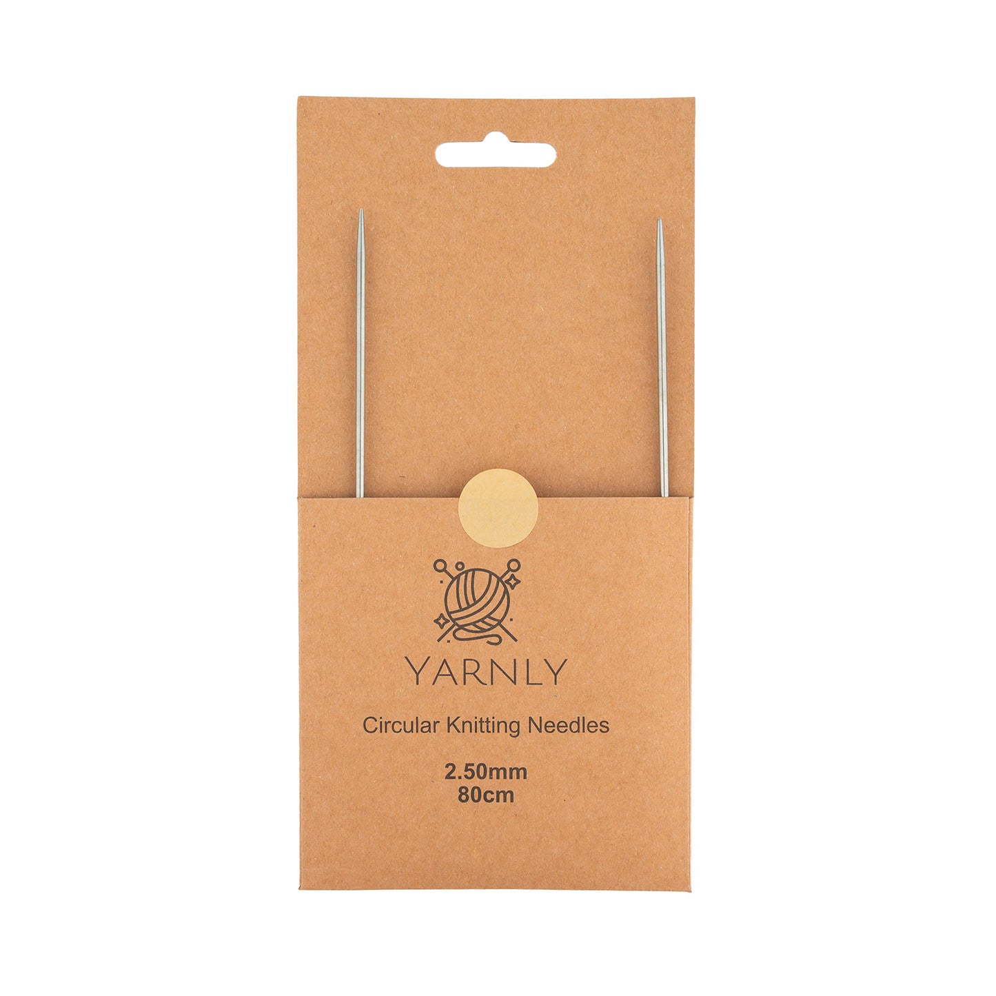 Yarnly - Circular Needles - 80cm Long - 2.5mm