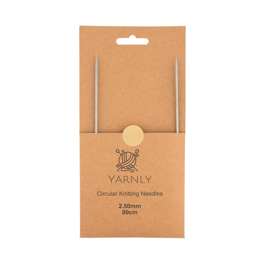 Yarnly - Circular Needles - 80cm Long - 2.5mm