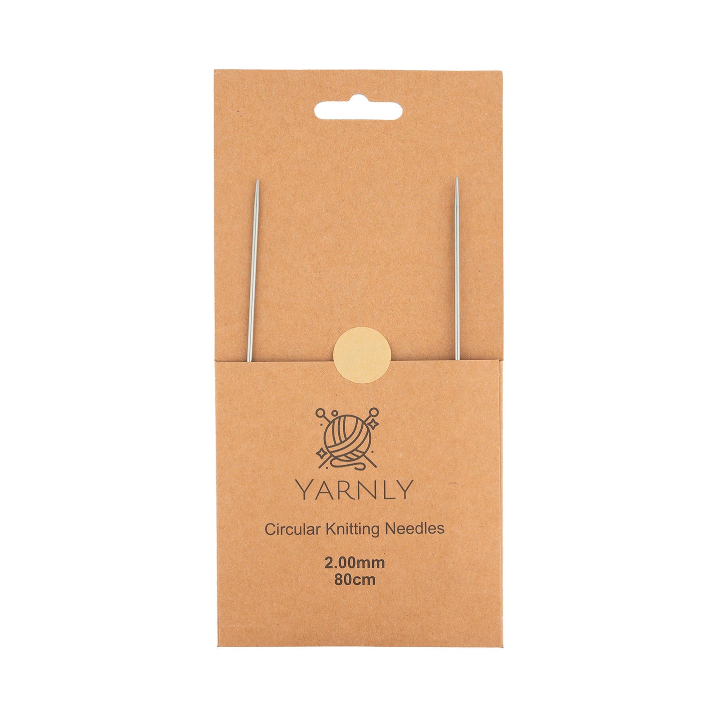 Yarnly - Circular Needles - 80cm Long - 2mm