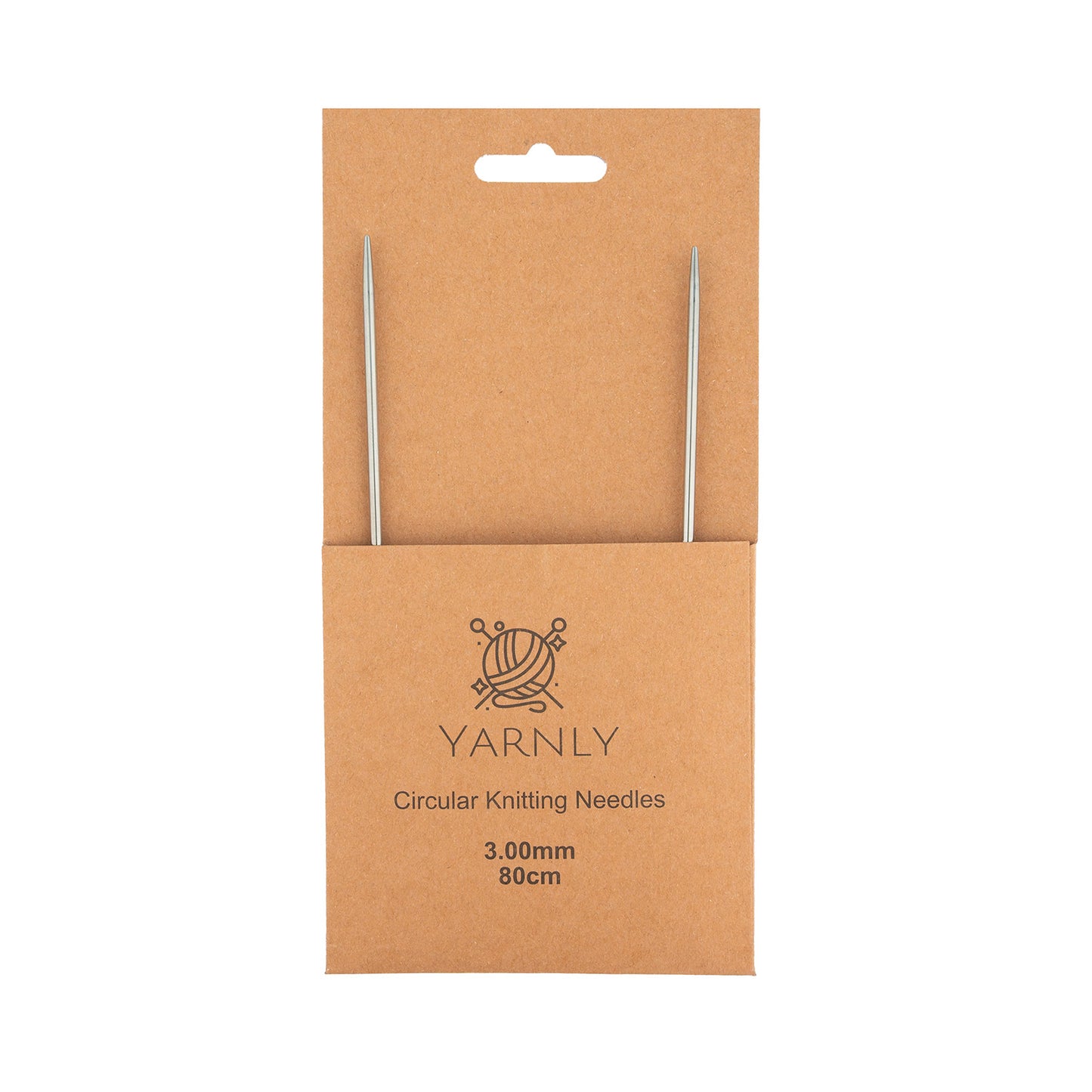 Yarnly - Circular Needles - 80cm Long - 3mm