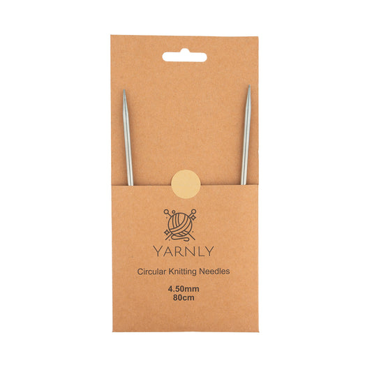 Yarnly - Circular Needles - 80cm Long - 4.5mm