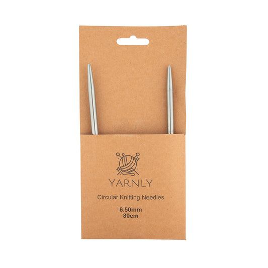 Yarnly - Circular Needles - 80cm Long - 6.5mm