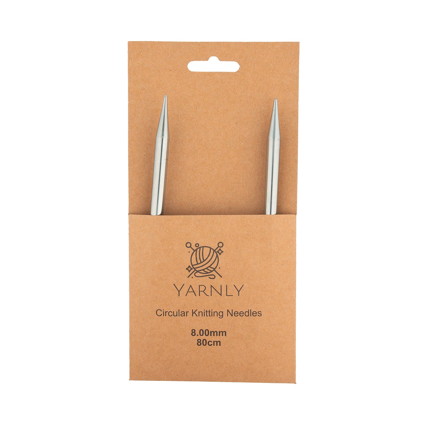 Yarnly - Circular Needles - 80cm Long - 8mm
