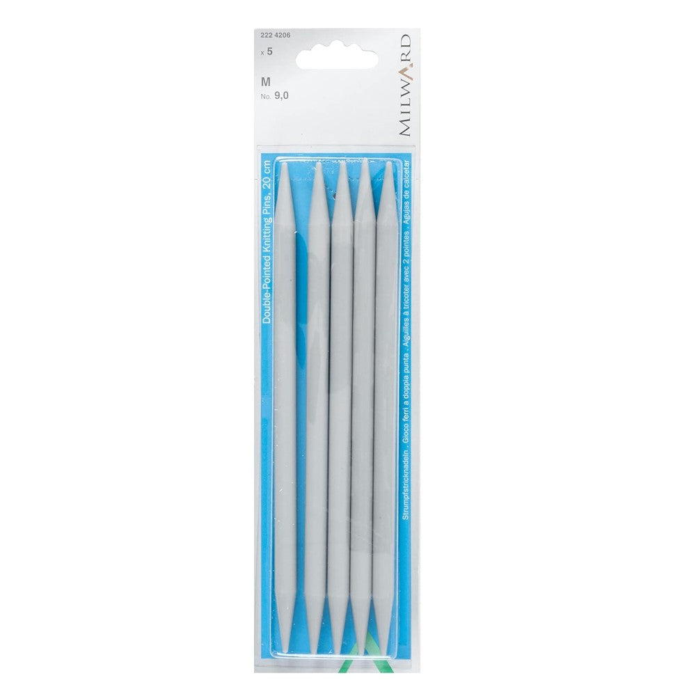 Milward Double Point Knitting Needles – Set of Five (20cm | 9.0mm)
